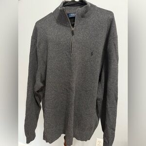 Polo Ralph Lauren Charcoal Quarter Zip Sweater 3XLB